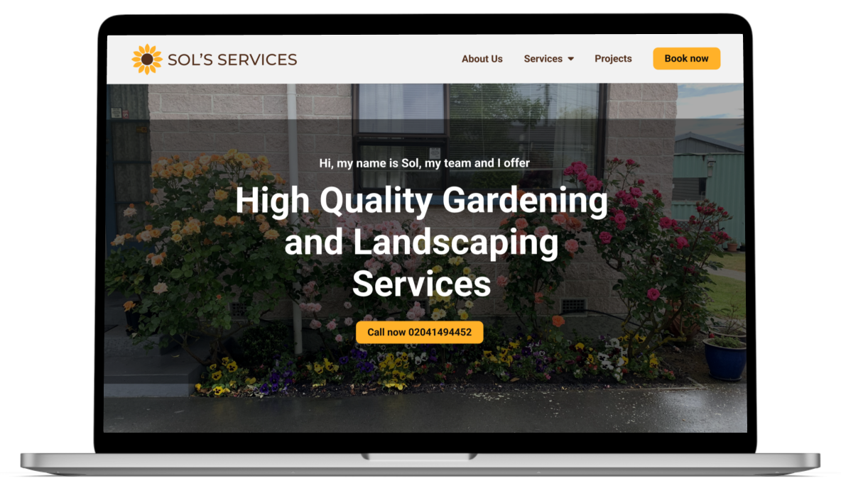Sol's Services Website Photo