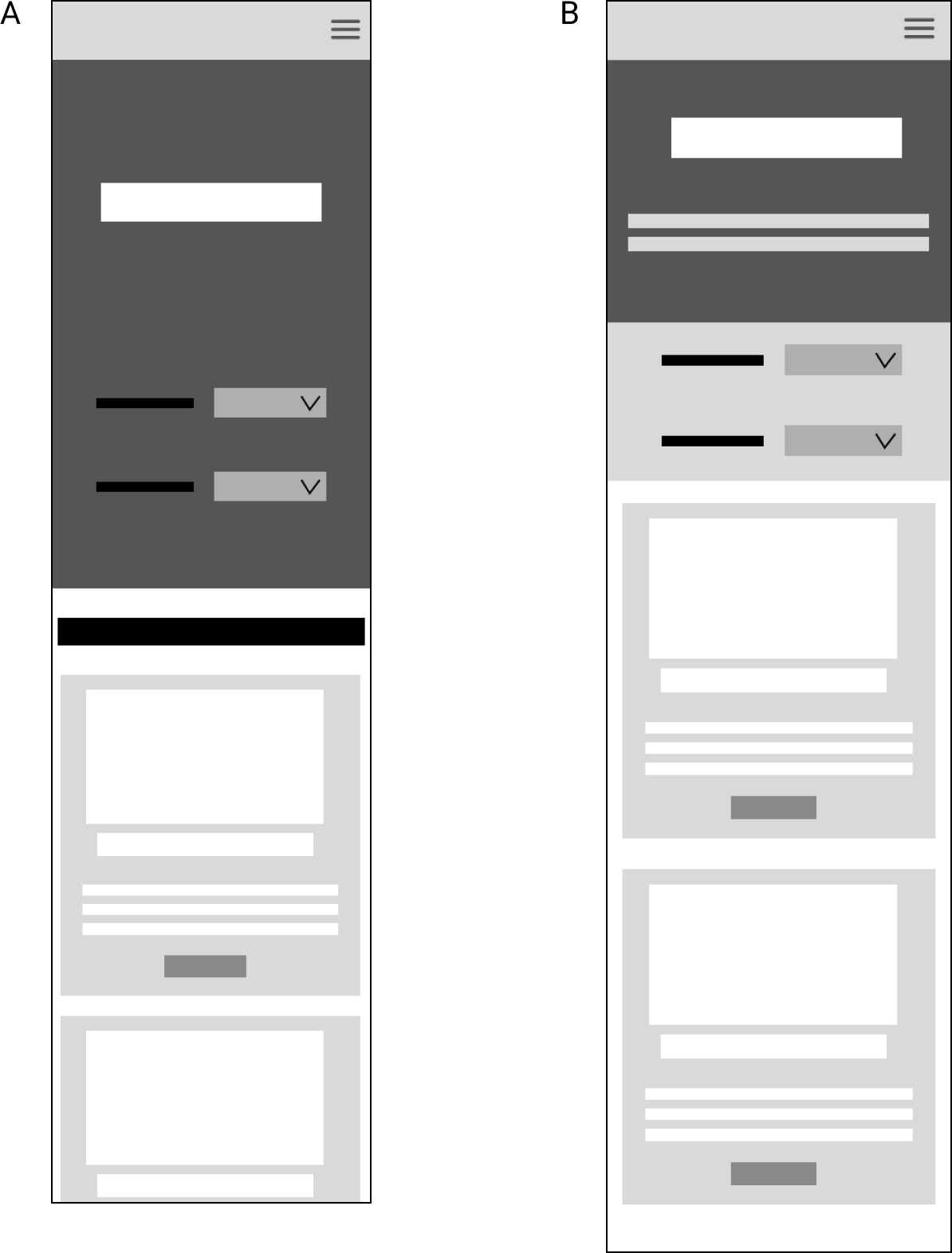 Image of Low Fidelity Wireframes for Mobile